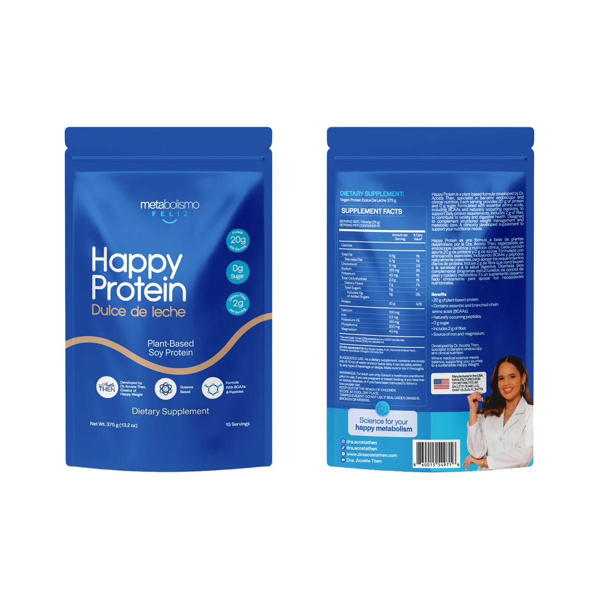 Proteína Happy Protein sabor dulce de leche