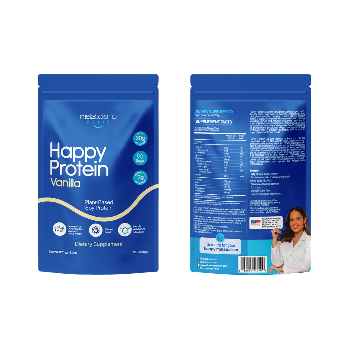 Proteína Happy Protein sabor vainilla